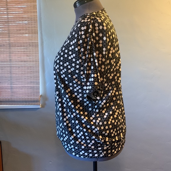 Black and White Polka Dot Tunic Top * 1X - Picture 2 of 11